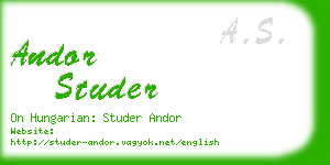 andor studer business card